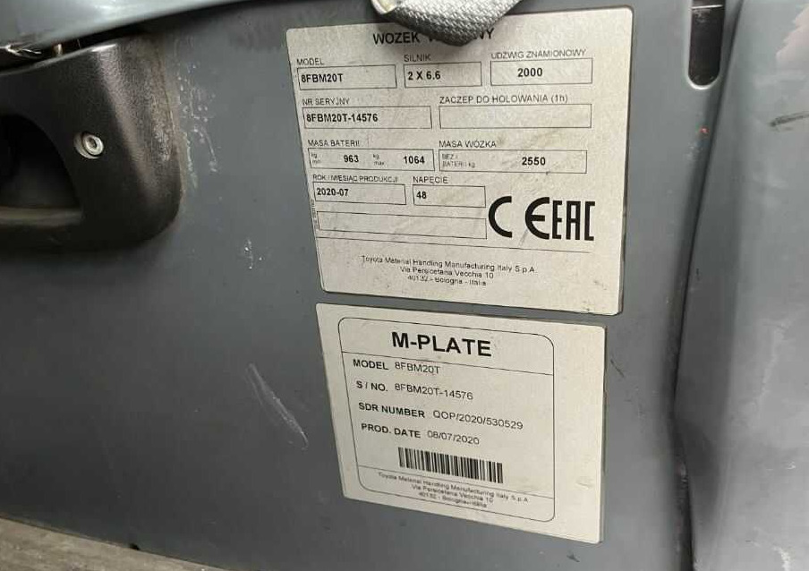 Toyota 8FBM20T - Elektrostapler: das Bild 4 Toyota 8FBM20T - Elektrostapler: das Bild 4