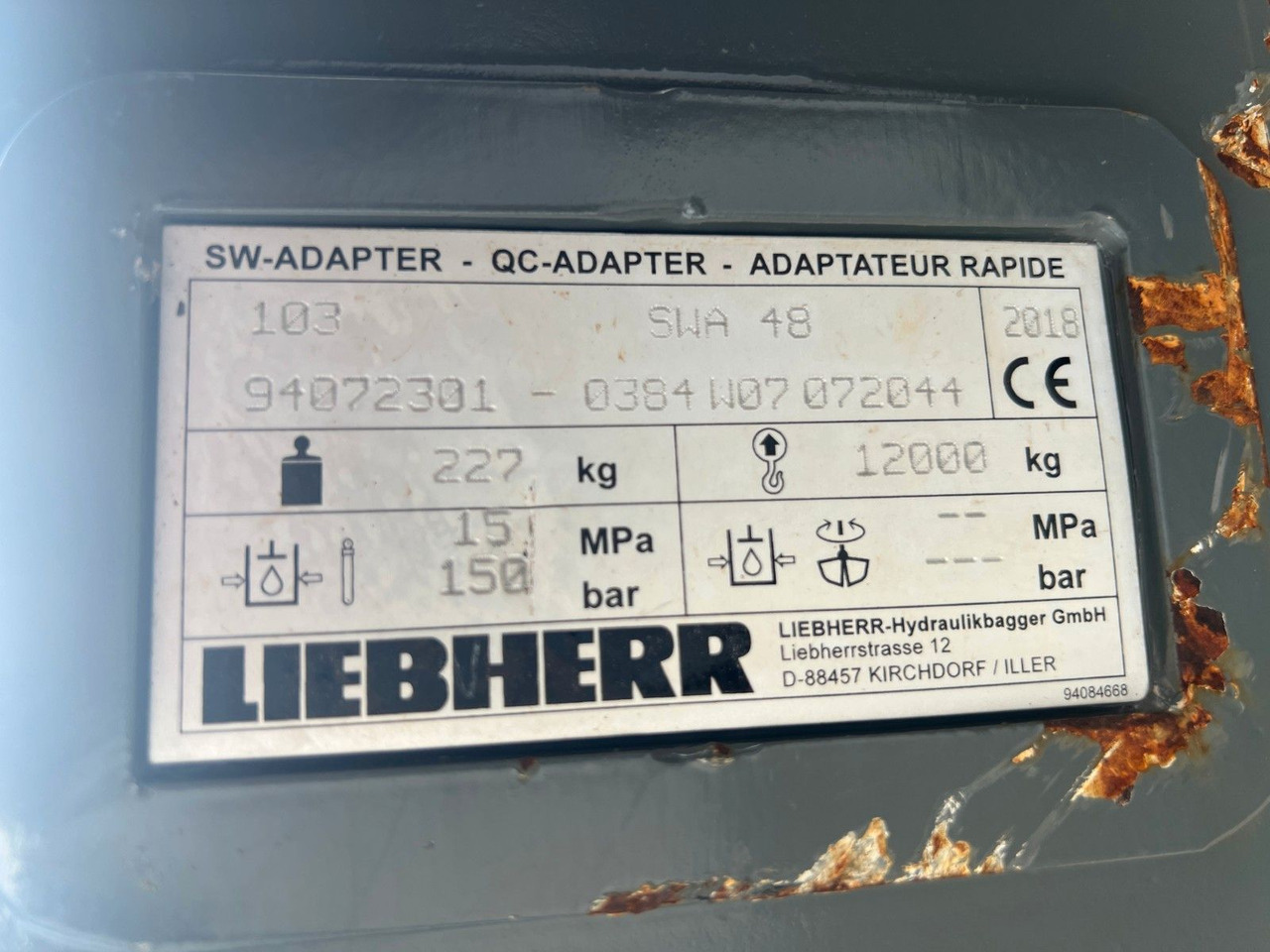 Schnellwechsler Liebherr SW48 Likufix Schnellwechsler / 2018: das Bild 16
