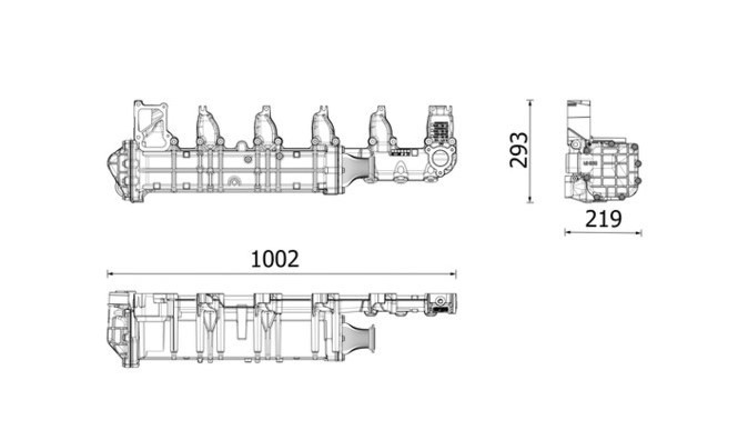 MAHLE EGR Mercedes-Benz Actros MP4/ MP5/ Antos/ Arocs EURO 6 A4711406675 - AGR-Kühler für LKW: das Bild 3 MAHLE EGR Mercedes-Benz Actros MP4/ MP5/ Antos/ Arocs EURO 6 A4711406675 - AGR-Kühler für LKW: das Bild 3