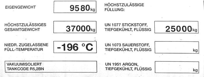Tankanhänger Aurepa gas tank semi trailer for oxygen, nitrogen, argon cryogenic: das Bild 9