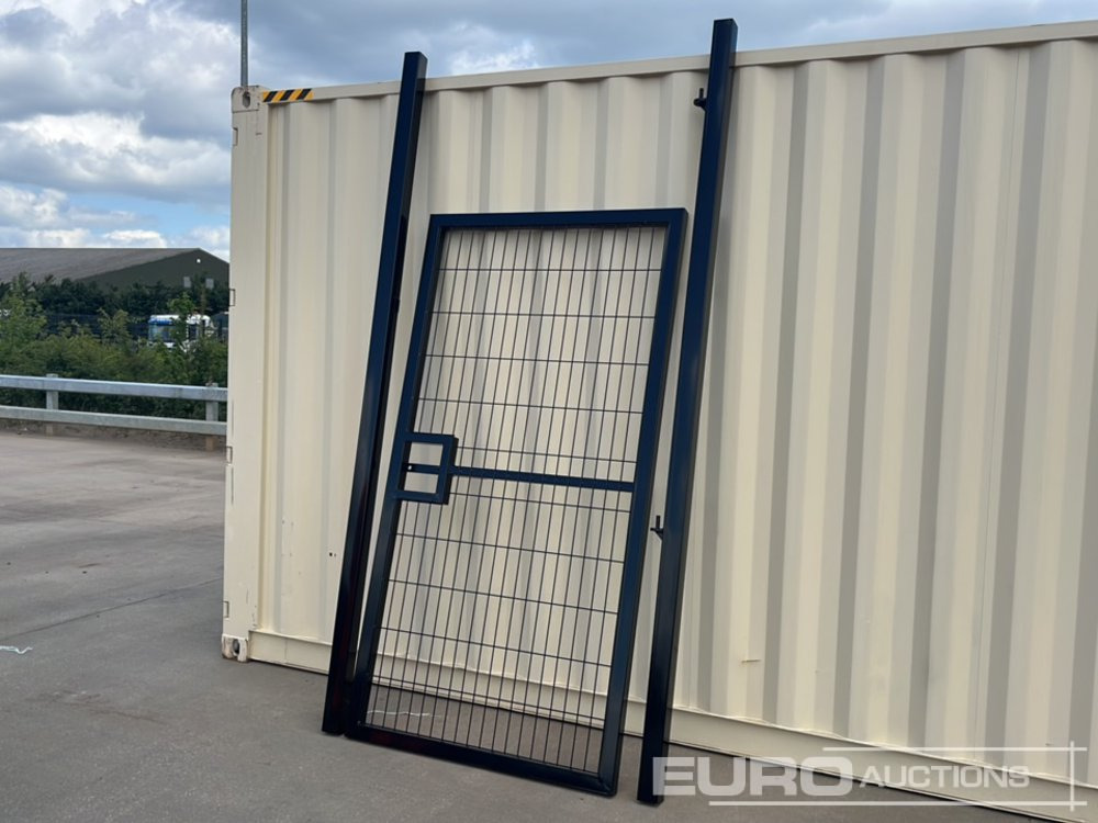 1.2m x 2.4m Pedestrian Gate, Heavy Duty Galvanized Powder Coated, 80mm x 80mm x 3m Post (2 of), Assembly Kit (Black) - Baugeräte: das Bild 1 1.2m x 2.4m Pedestrian Gate, Heavy Duty Galvanized Powder Coated, 80mm x 80mm x 3m Post (2 of), Assembly Kit (Black) - Baugeräte: das Bild 1
