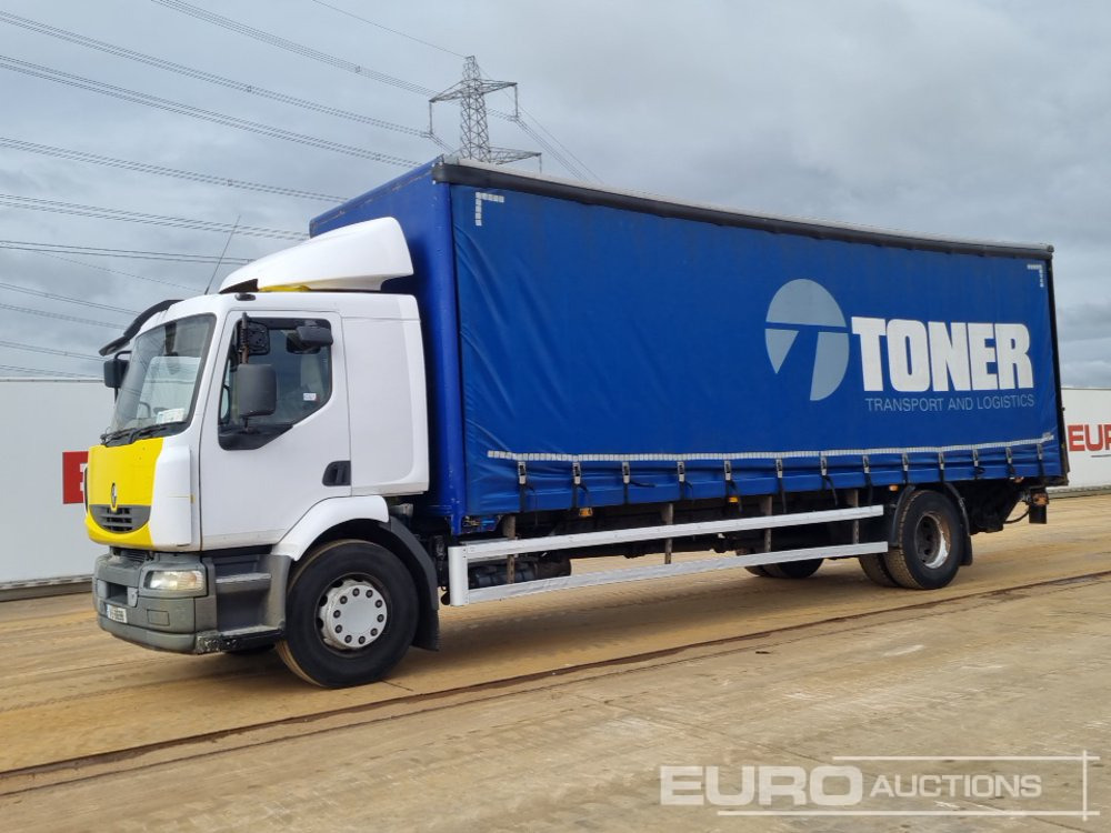 2011 Renault 4x2 Curtainsider Lorry, Hydraulic Ramp, Manual Gearbox - Plane LKW: das Bild 1 2011 Renault 4x2 Curtainsider Lorry, Hydraulic Ramp, Manual Gearbox - Plane LKW: das Bild 1