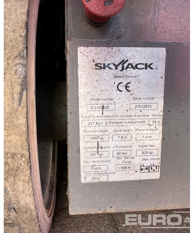 2012 SkyJack SJ3226 - Arbeitsbühne: das Bild 3 2012 SkyJack SJ3226 - Arbeitsbühne: das Bild 3