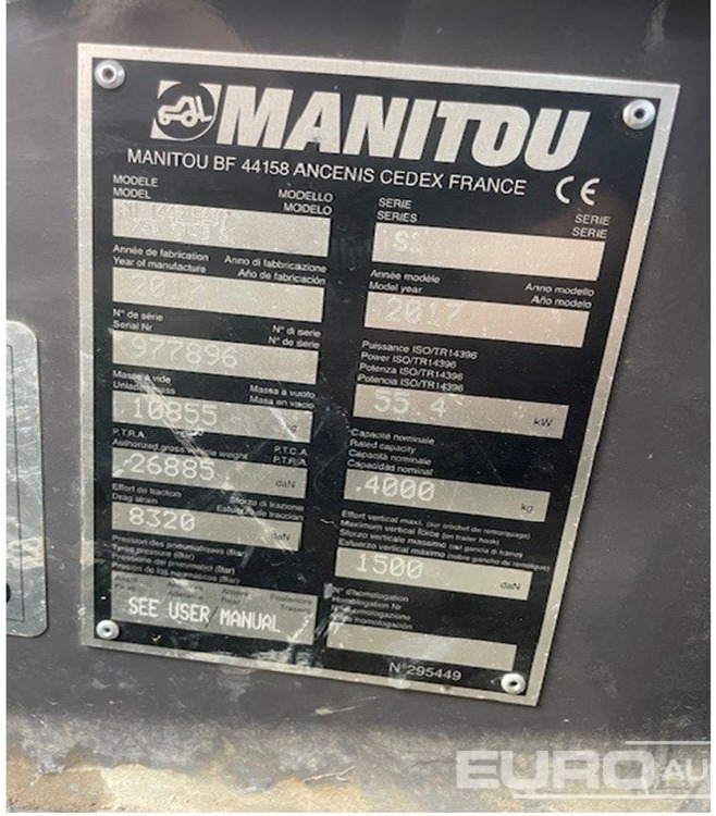 Teleskoplader 2017 Manitou MT1440 Easy: das Bild 8