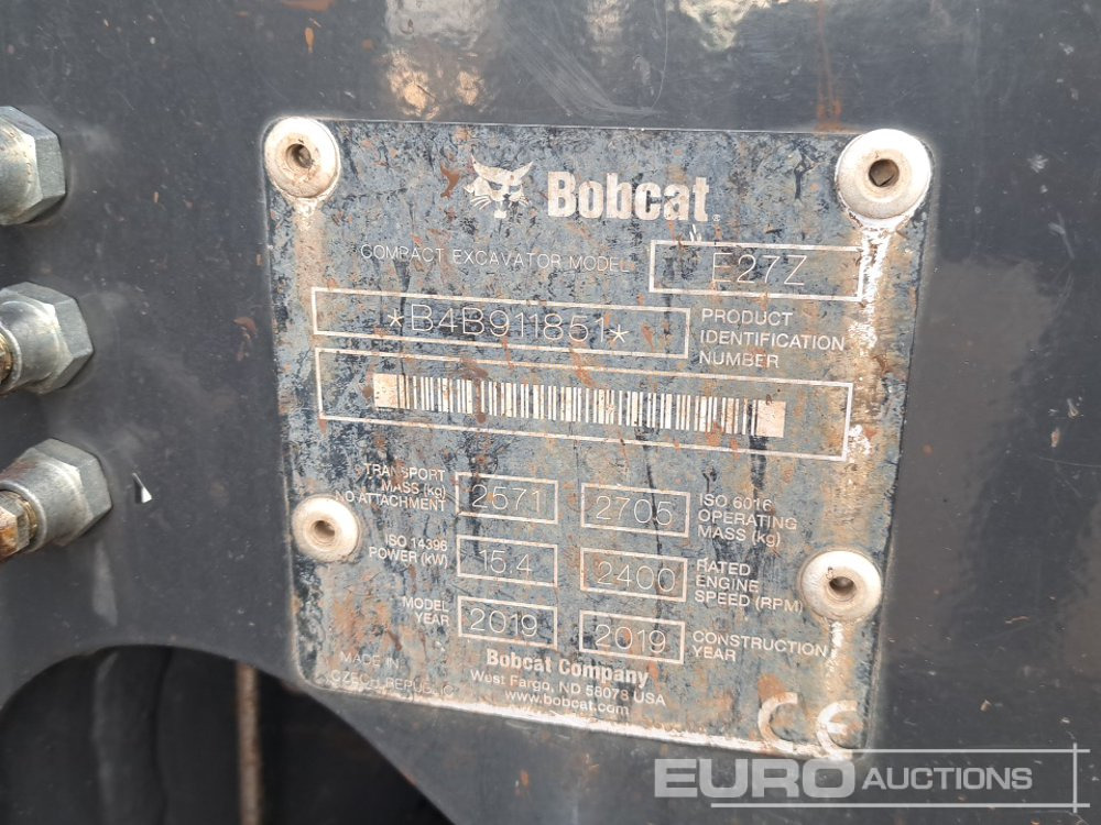 Minibagger 2019 Bobcat E27Z: das Bild 32