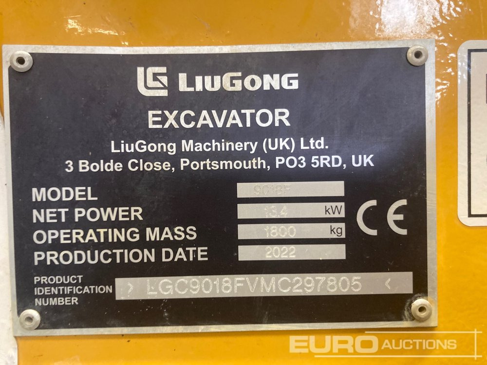 Minibagger 2022 LiuGong 9018F: das Bild 6