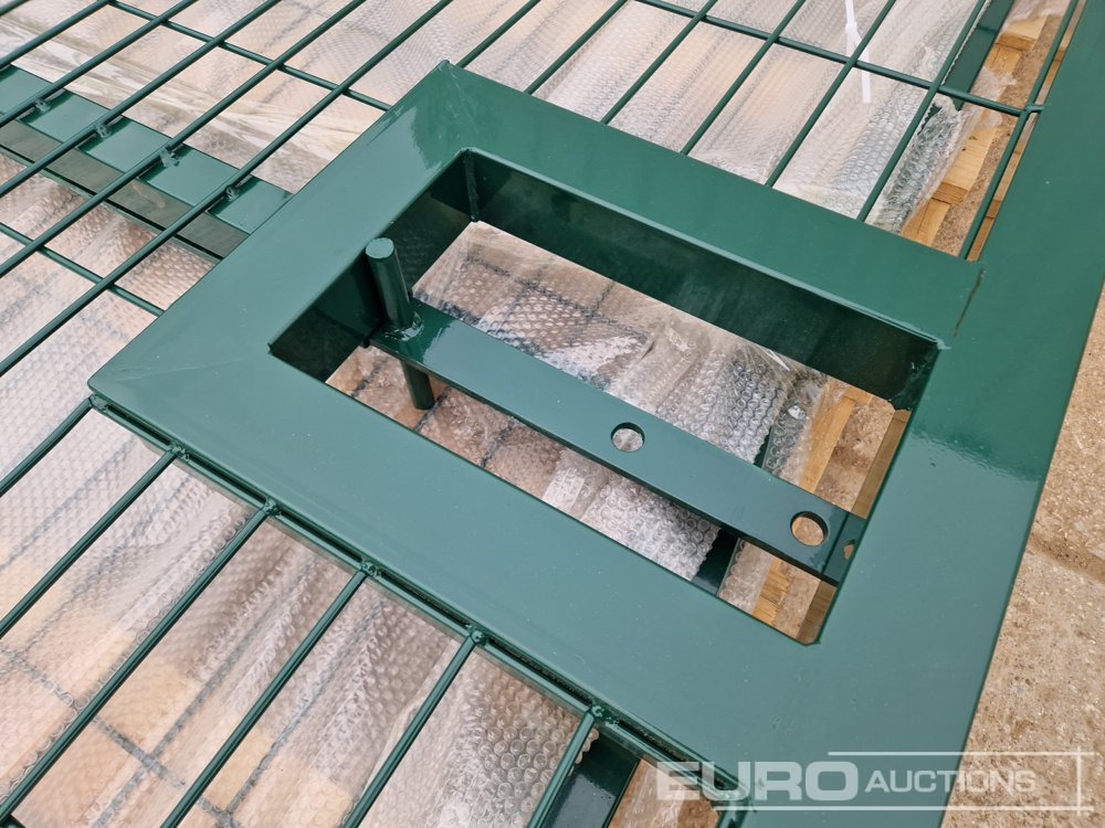 Baugeräte 3m x 2.3m Heavy Duty Galvanized Powder Coated Gate (2 of), 100mm x 100mm Post (2 of), Assembly Kit (Green): das Bild 6