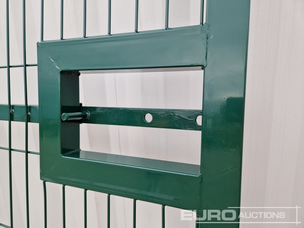Baugeräte 3m x 2.3m Heavy Duty Galvanized Powder Coated Gate (2 of), 100mm x 100mm Post (2 of), Assembly Kit (Green): das Bild 18