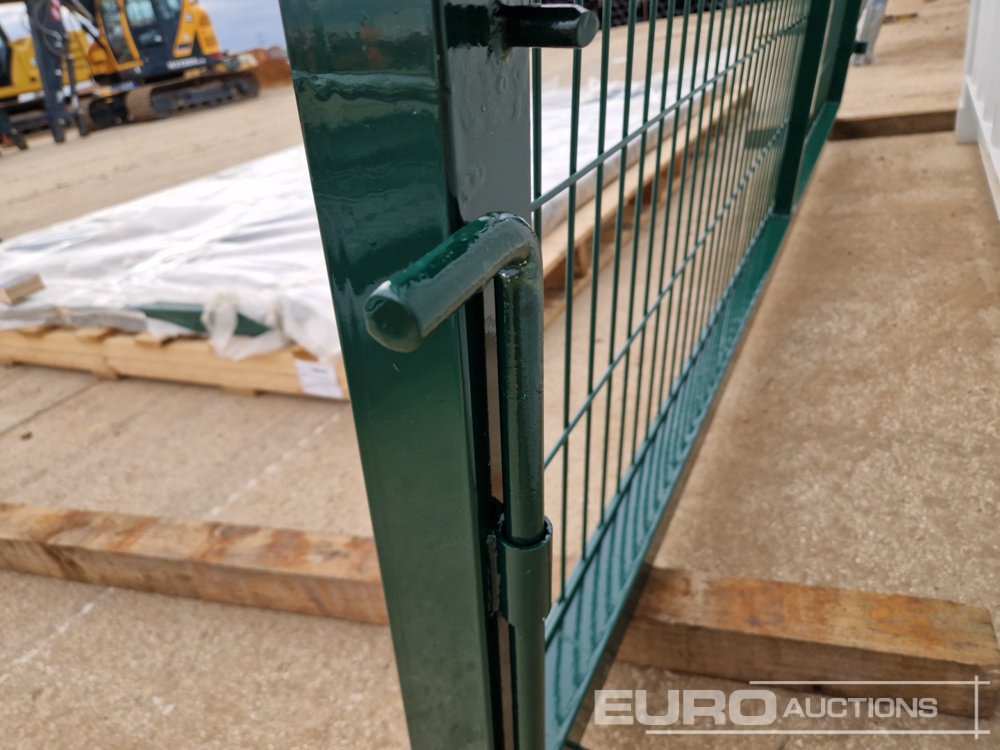 Baugeräte 3m x 2.3m Heavy Duty Galvanized Powder Coated Gate (2 of), 100mm x 100mm Post (2 of), Assembly Kit (Green): das Bild 16