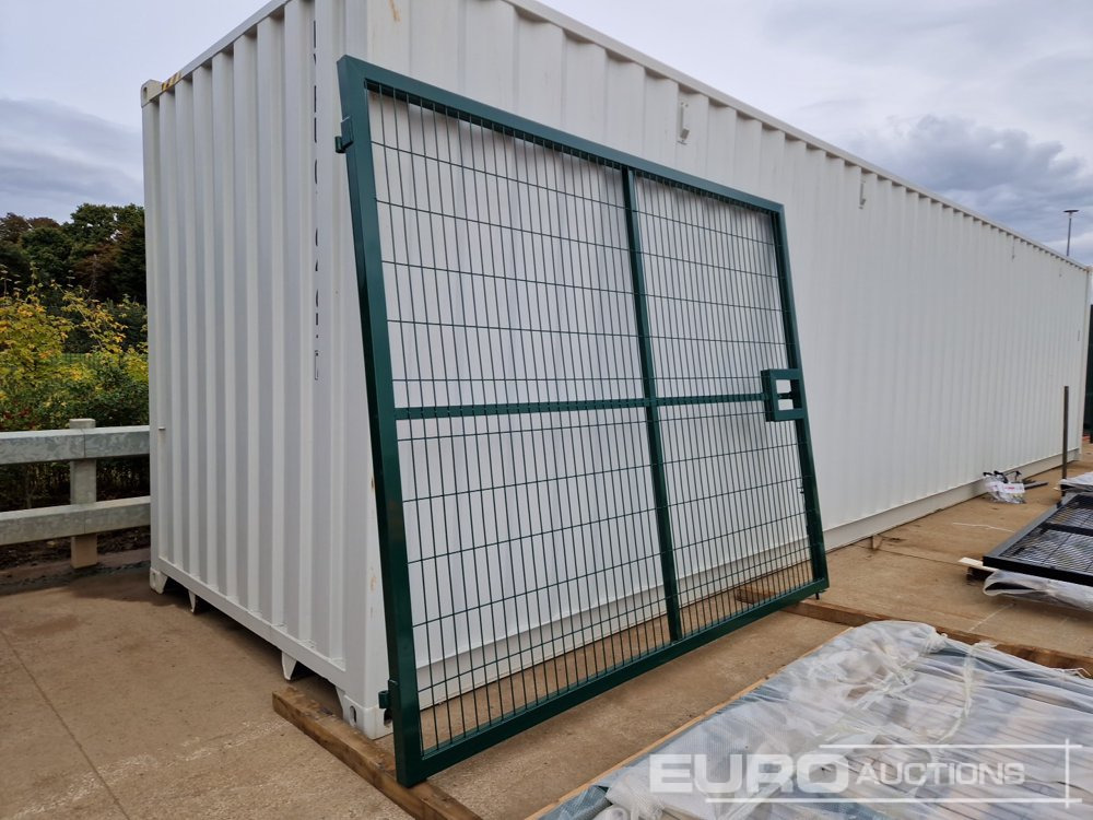 Baugeräte 3m x 2.3m Heavy Duty Galvanized Powder Coated Gate (2 of), 100mm x 100mm Post (2 of), Assembly Kit (Green): das Bild 12