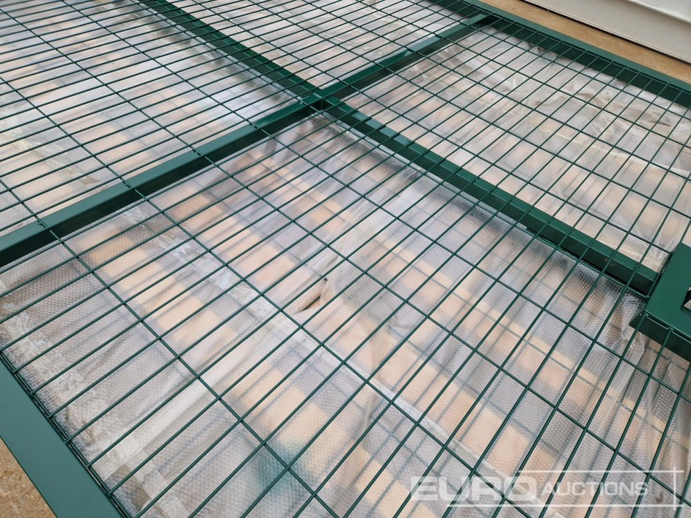 Baugeräte 3m x 2.3m Heavy Duty Galvanized Powder Coated Gate (2 of), 100mm x 100mm Post (2 of), Assembly Kit (Green): das Bild 9