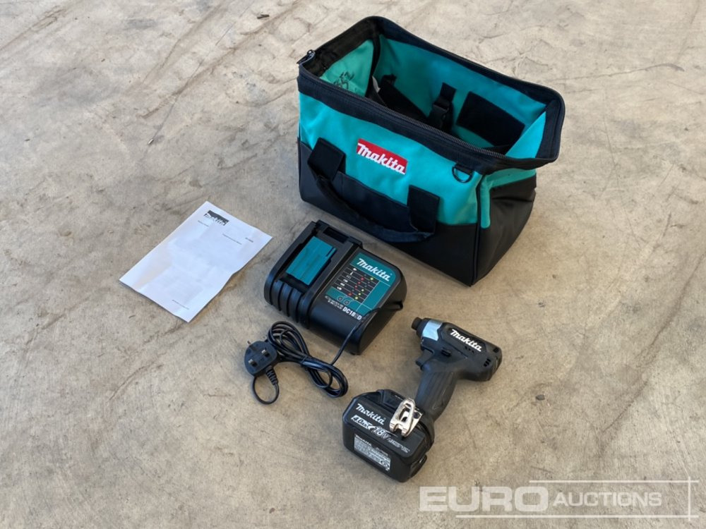 Makita 18v Impact Driver, Battery, 240v Charger, Carry Bag - Baugeräte: das Bild 1 Makita 18v Impact Driver, Battery, 240v Charger, Carry Bag - Baugeräte: das Bild 1