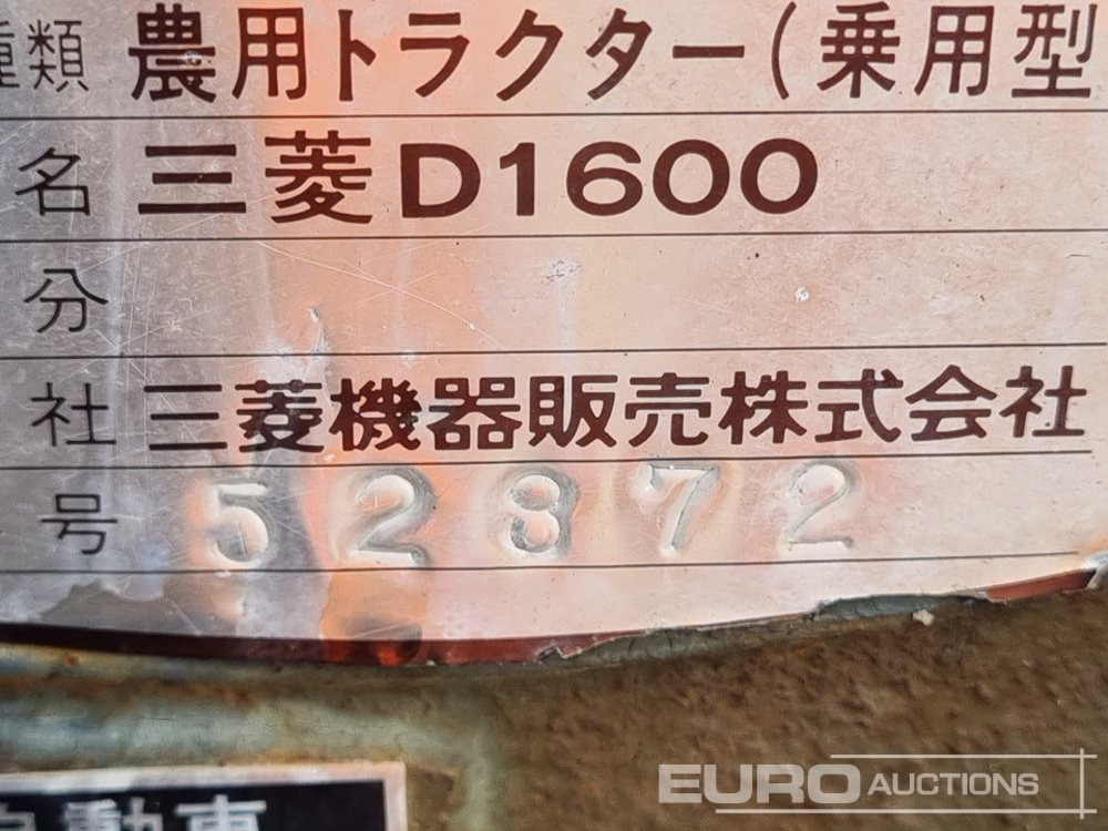 Kleintraktor Mitsubishi D1600: das Bild 37