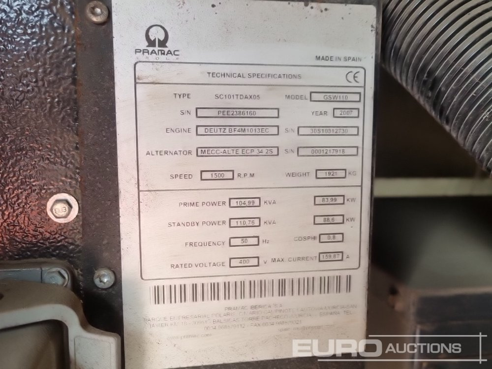 Stromgenerator Pramac GSW110: das Bild 34