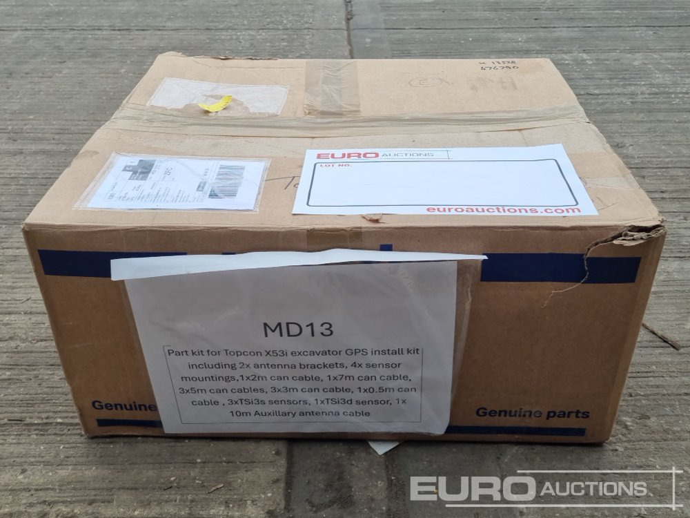TOPCON Excavator GPS Install Kit, Antenna Brackets (2 of), Sensor Mountings (4 of),1x2m Can Cable, 1x7m Can Cable, 3x5m Can Cables, 3x3m Can Cable, 1x0.5m Can Cable, TSI3S Sensors (3 of), TSI3D Sensor - Werkstattgerät: das Bild 1 TOPCON Excavator GPS Install Kit, Antenna Brackets (2 of), Sensor Mountings (4 of),1x2m Can Cable, 1x7m Can Cable, 3x5m Can Cables, 3x3m Can Cable, 1x0.5m Can Cable, TSI3S Sensors (3 of), TSI3D Sensor - Werkstattgerät: das Bild 1