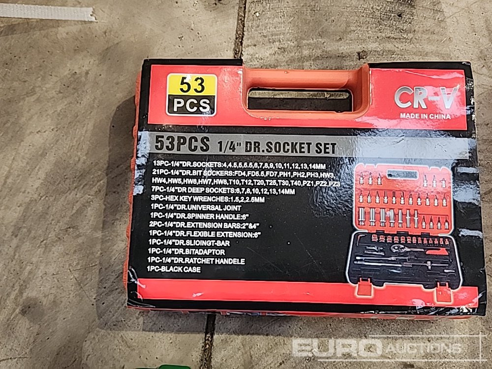 Unused 10Pc Impact Sockets, 53Pc 1/4" Socket Set, Brake Repair Set, 1/2" 18 Volt Impact Gun (Body Only) (4 of) - Werkstattgerät: das Bild 5 Unused 10Pc Impact Sockets, 53Pc 1/4" Socket Set, Brake Repair Set, 1/2" 18 Volt Impact Gun (Body Only) (4 of) - Werkstattgerät: das Bild 5