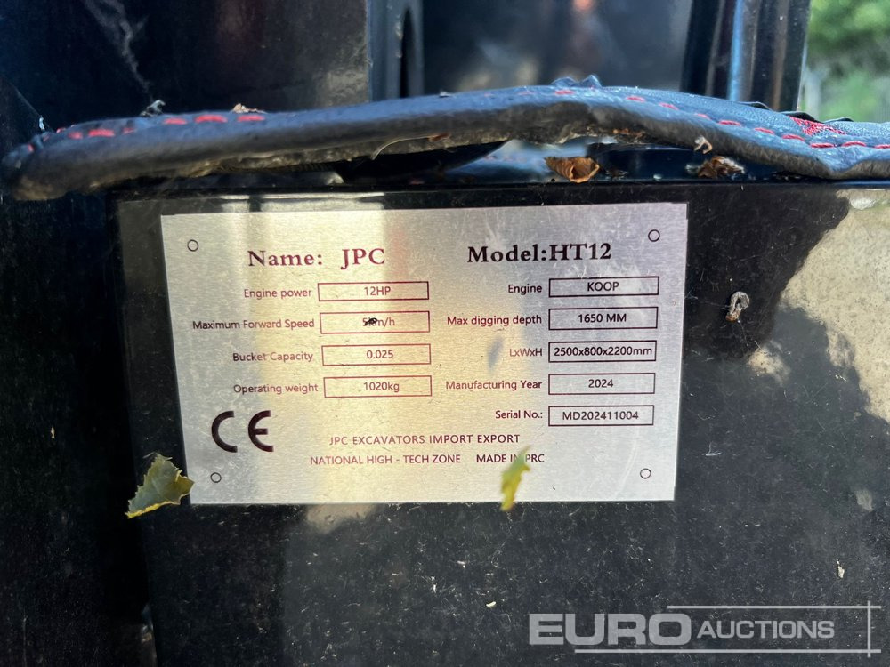 Unused 2024 JPC HT12 - Minibagger: das Bild 3 Unused 2024 JPC HT12 - Minibagger: das Bild 3