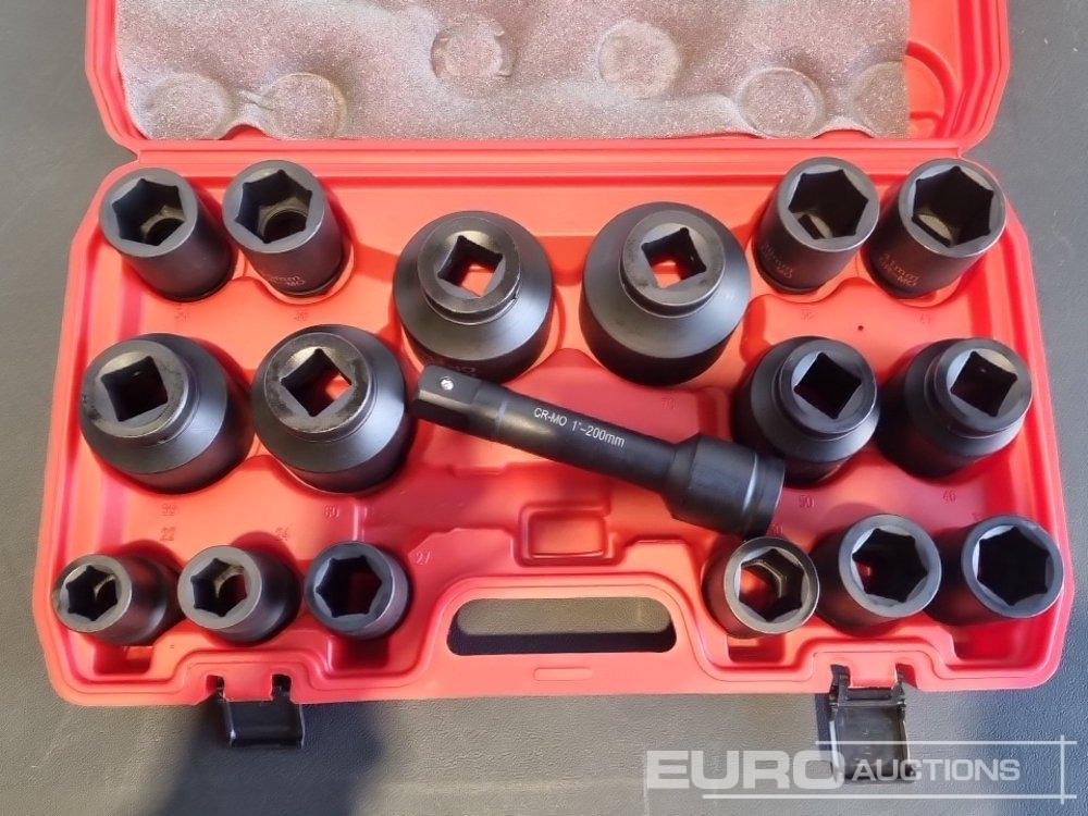 Unused 2025 Boss 1" 17pc Pneumatic Socket Set, 8" Extension Rod - Werkstattgerät: das Bild 5 Unused 2025 Boss 1" 17pc Pneumatic Socket Set, 8" Extension Rod - Werkstattgerät: das Bild 5