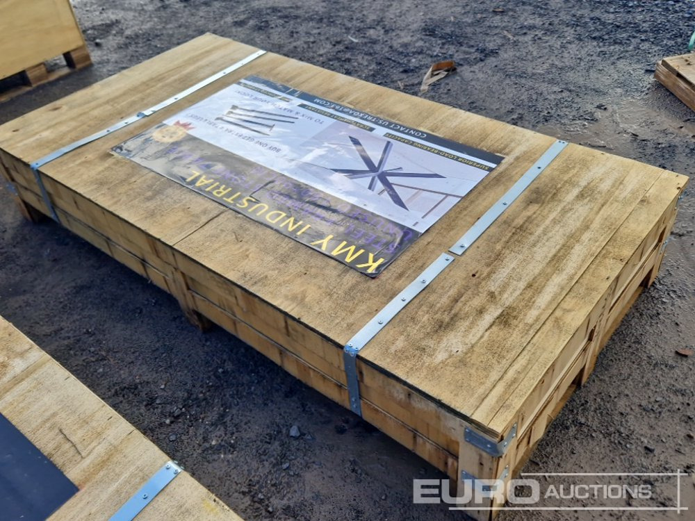 Unused 2025 KMY Industrial Steel Framed Stone Dining Table - Baugeräte: das Bild 3 Unused 2025 KMY Industrial Steel Framed Stone Dining Table - Baugeräte: das Bild 3