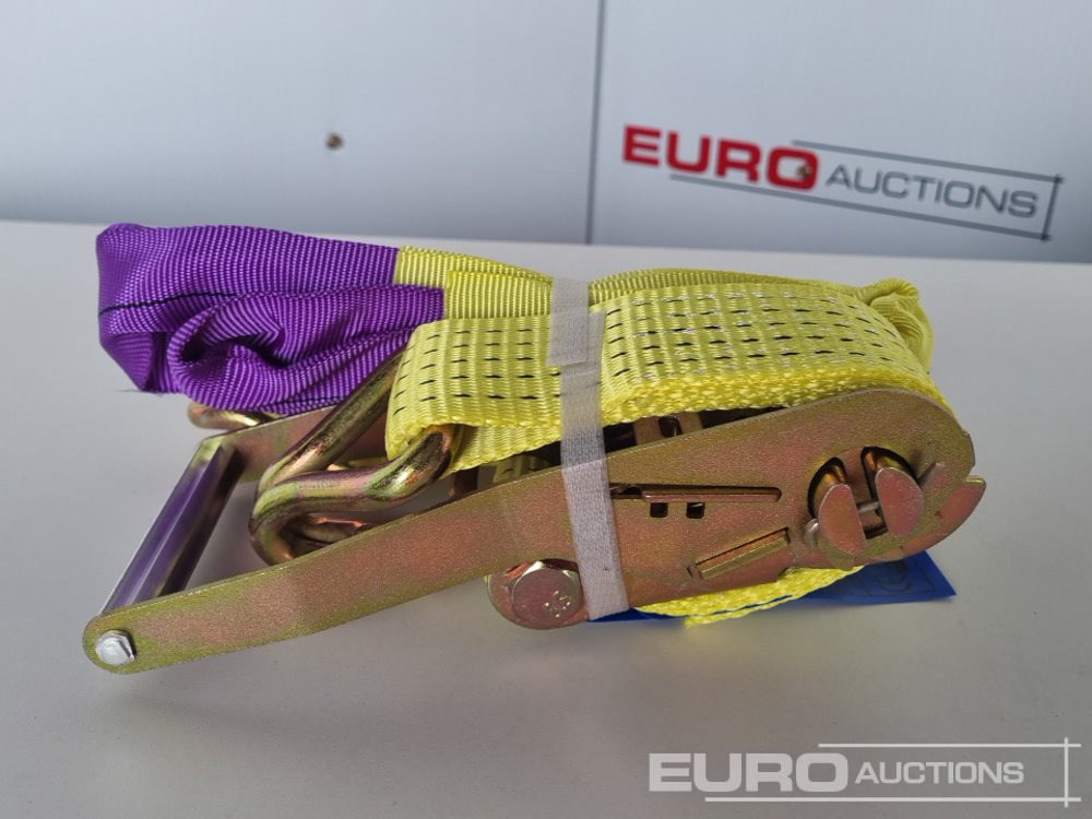 Baugeräte Unused Boss 4M x 50mm 5 Ton Ratchet Straps with Sling (4 of): das Bild 8