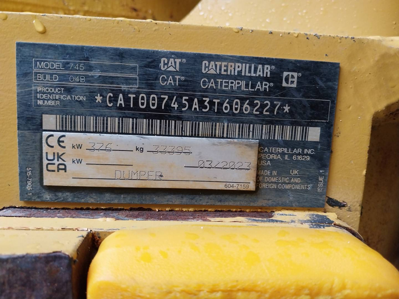 CAT 745 - Knickgelenkter Dumper: das Bild 5 CAT 745 - Knickgelenkter Dumper: das Bild 5
