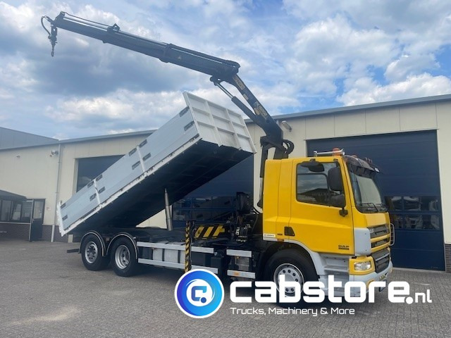 DAF CF 75.310 FAN 6x2 Euro 5 - MANUAL - Bouwjaar 2008 - Kipper - Palfinger PK 15002 Performance - Km 550.899 - Good condition! - Autokran: das Bild 1 DAF CF 75.310 FAN 6x2 Euro 5 - MANUAL - Bouwjaar 2008 - Kipper - Palfinger PK 15002 Performance - Km 550.899 - Good condition! - Autokran: das Bild 1
