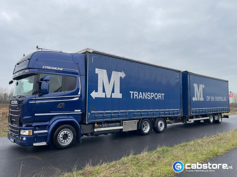 Scania R450 LB6X2MLB Euro 6 - Bouwjaar 2016 - Topline - Doorlaad-volume combi+ Wecon Middenas aanhangwagen - Good condition - Plane LKW: das Bild 2 Scania R450 LB6X2MLB Euro 6 - Bouwjaar 2016 - Topline - Doorlaad-volume combi+ Wecon Middenas aanhangwagen - Good condition - Plane LKW: das Bild 2