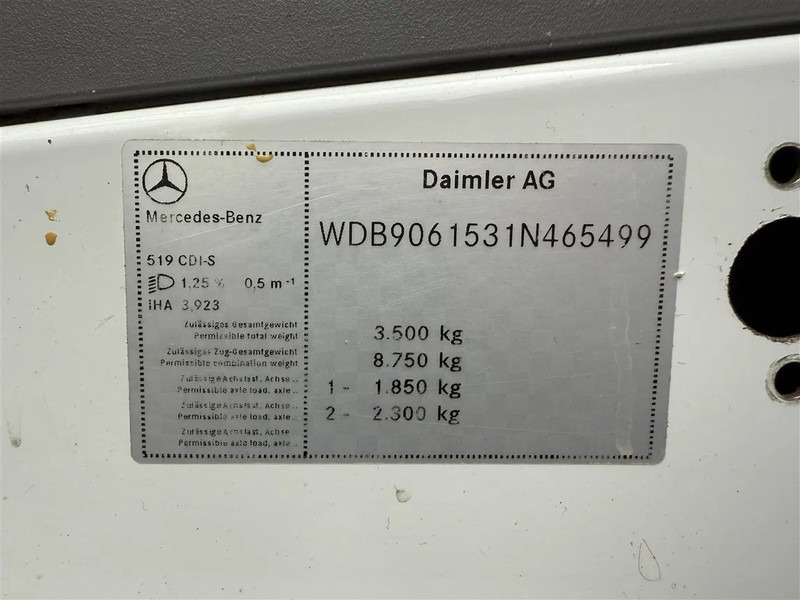 Mercedes-Benz Sprinter 519 3.0 V6 Be Trekker 3 Seats CC 8.8 TON - Leasing Mercedes-Benz Sprinter 519 3.0 V6 Be Trekker 3 Seats CC 8.8 TON: das Bild 16
