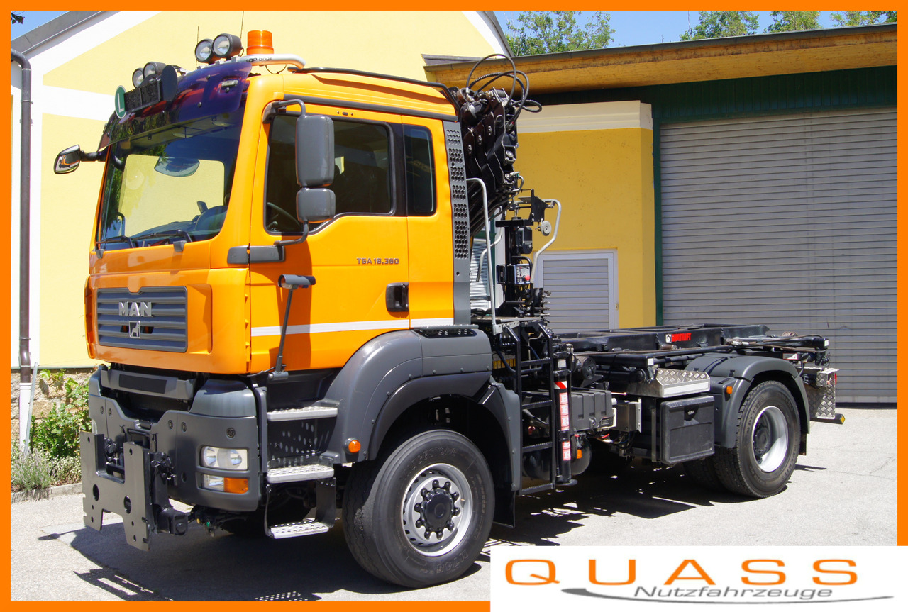 MAN TGA 18.360 BL 4x4/Euro4/TÜV/HIAB 111 korbfähig/MULTILIFT/Winterdienst - Seil Abrollkipper, Autokran: das Bild 1 MAN TGA 18.360 BL 4x4/Euro4/TÜV/HIAB 111 korbfähig/MULTILIFT/Winterdienst - Seil Abrollkipper, Autokran: das Bild 1