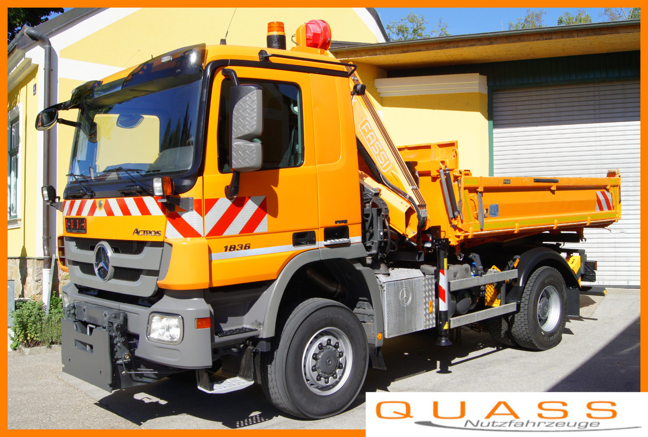MERCEDES-BENZ ACTROS 1836 /4x4/TÜV/FASSI 110/MEILLER/Winterdienst/Wechselsystem - Schneeräumfahrzeug: das Bild 1 MERCEDES-BENZ ACTROS 1836 /4x4/TÜV/FASSI 110/MEILLER/Winterdienst/Wechselsystem - Schneeräumfahrzeug: das Bild 1