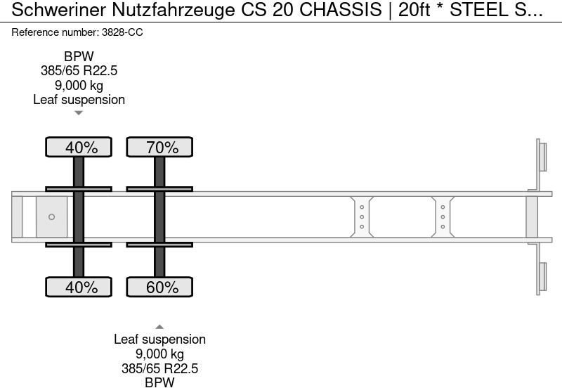 Schweriner Nutzfahrzeuge CS 20 CHASSIS | 20ft * STEEL SUSPENSION * BPW/DRUM * 9x AVAILABLE - Leasing Schweriner Nutzfahrzeuge CS 20 CHASSIS | 20ft * STEEL SUSPENSION * BPW/DRUM * 9x AVAILABLE: das Bild 16 Schweriner Nutzfahrzeuge CS 20 CHASSIS | 20ft * STEEL SUSPENSION * BPW/DRUM * 9x AVAILABLE - Leasing Schweriner Nutzfahrzeuge CS 20 CHASSIS | 20ft * STEEL SUSPENSION * BPW/DRUM * 9x AVAILABLE: das Bild 16