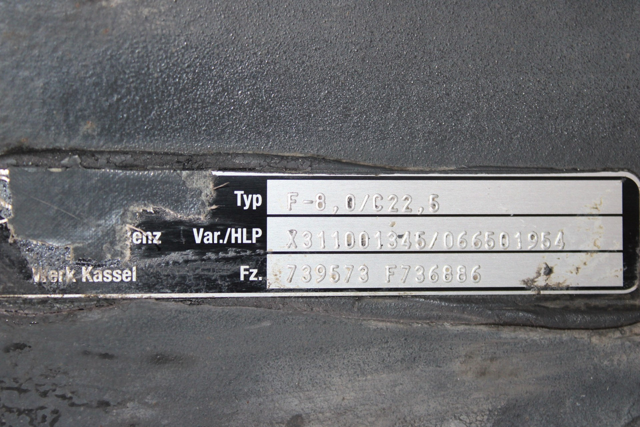 AXA FATA F-8,0-C22,5 MERCEDES ACTROS MP4 A9603311801, X311001345 - Vorderachse für LKW: das Bild 3 AXA FATA F-8,0-C22,5 MERCEDES ACTROS MP4 A9603311801, X311001345 - Vorderachse für LKW: das Bild 3