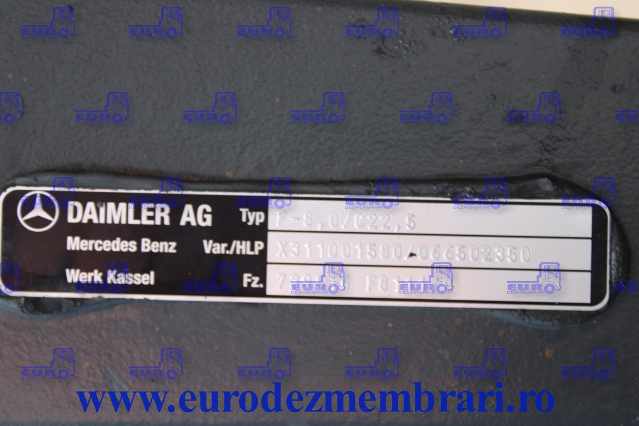 AXA FATA F8-0-C22,5 MERCEDES ACTROS A9633310101, X311001580, 066502350 - Vorderachse für LKW: das Bild 3 AXA FATA F8-0-C22,5 MERCEDES ACTROS A9633310101, X311001580, 066502350 - Vorderachse für LKW: das Bild 3