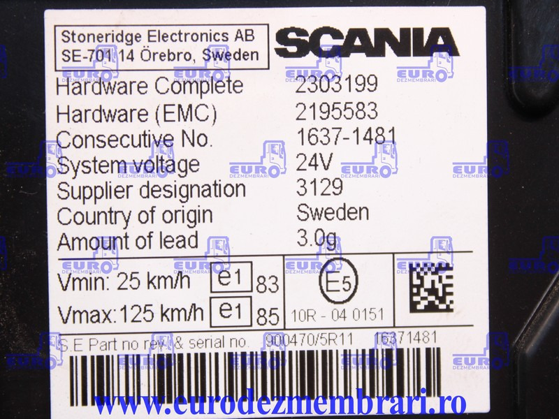 ELEMENT BORD CEAS BORD SCANIA 2627466, 2491744, 2303199, 2195583 - Armaturenbrett für LKW: das Bild 2 ELEMENT BORD CEAS BORD SCANIA 2627466, 2491744, 2303199, 2195583 - Armaturenbrett für LKW: das Bild 2