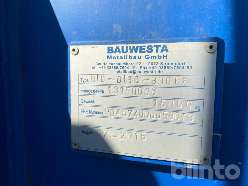 BAUWESTA BIG-DISC-900 FX (2015) - Scheibenegge: das Bild 5 BAUWESTA BIG-DISC-900 FX (2015) - Scheibenegge: das Bild 5