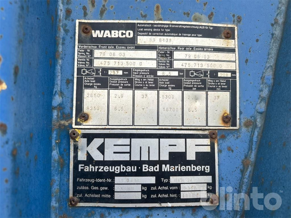 Kempf HKM 25 (2000) - Kipper Anhänger: das Bild 5 Kempf HKM 25 (2000) - Kipper Anhänger: das Bild 5