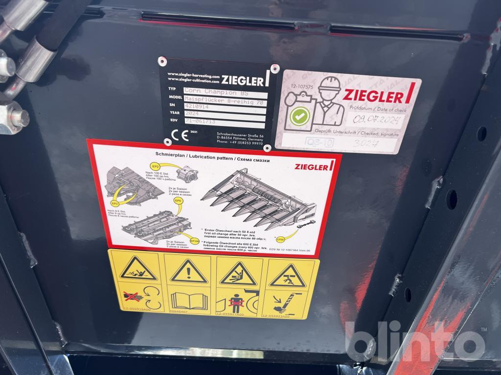 Ziegler Corn Champion 8-reihig 70 (2024) - Pflückvorsatz für Mähdrescher: das Bild 5 Ziegler Corn Champion 8-reihig 70 (2024) - Pflückvorsatz für Mähdrescher: das Bild 5