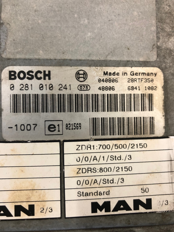 CENTRALINA EDC - RIF. BOSCH 0281010241 - RIF. MAN 51116157267 - Steuergerät: das Bild 2 CENTRALINA EDC - RIF. BOSCH 0281010241 - RIF. MAN 51116157267 - Steuergerät: das Bild 2