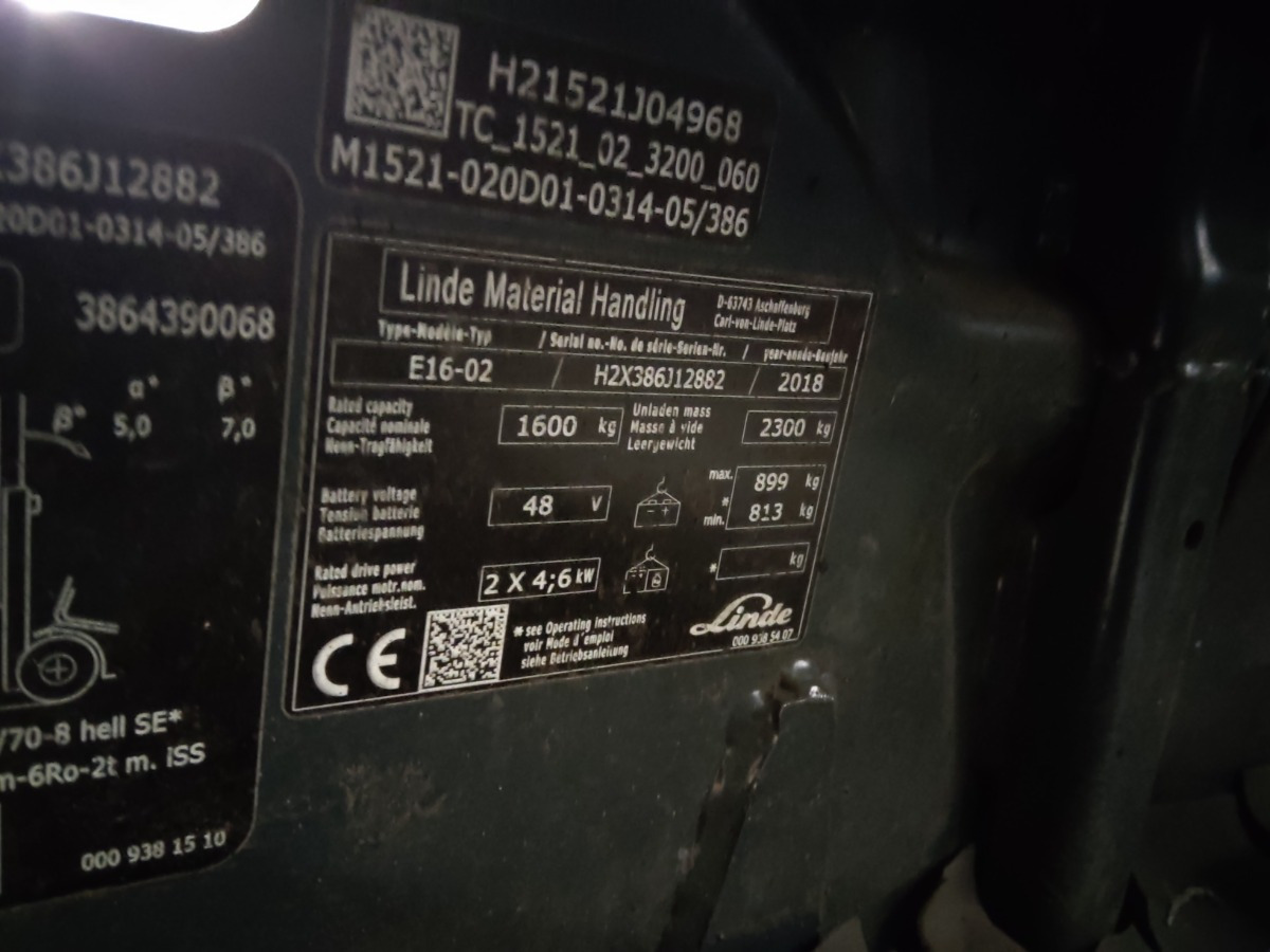 Linde E16-02 - Elektrostapler: das Bild 5 Linde E16-02 - Elektrostapler: das Bild 5