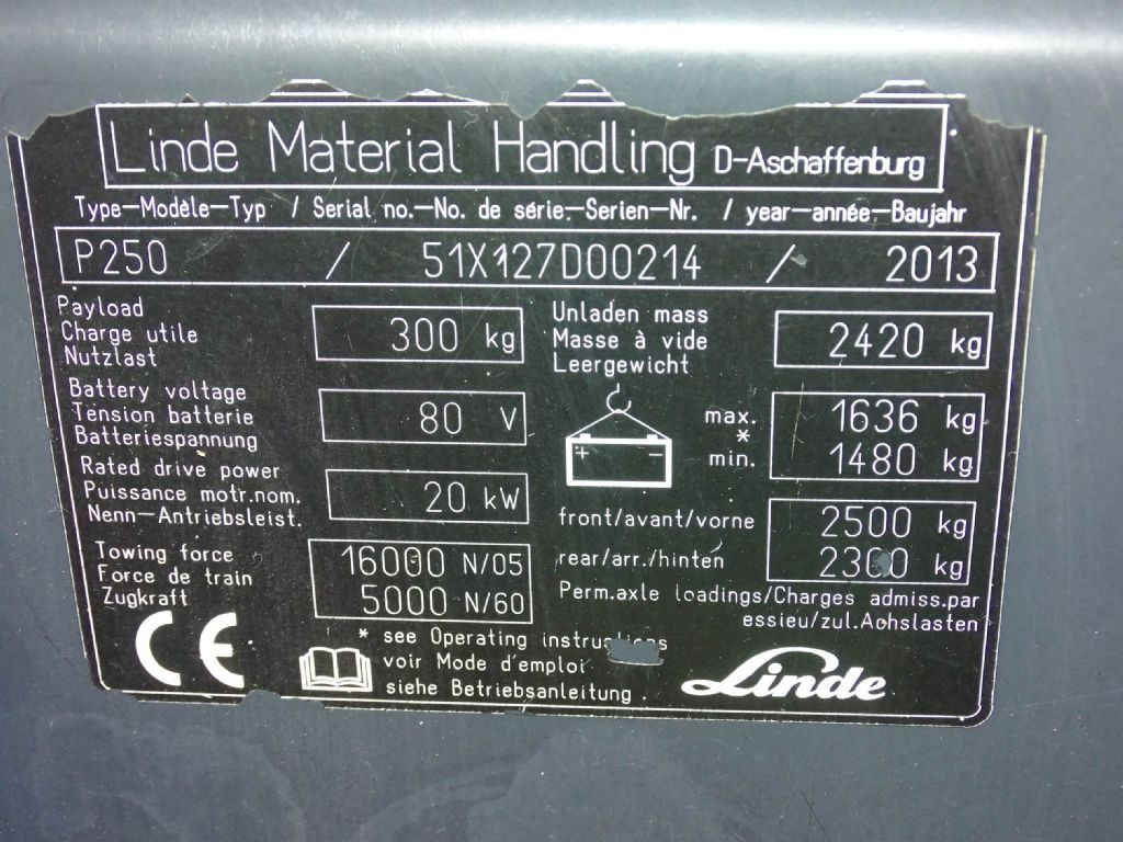 Linde P250 - Schleppfahrzeug: das Bild 5 Linde P250 - Schleppfahrzeug: das Bild 5