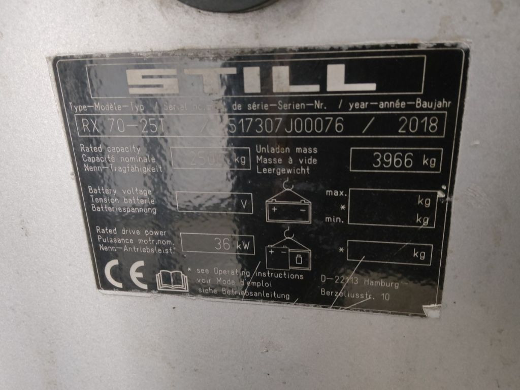Still RX70-25T - Gabelstapler: das Bild 5 Still RX70-25T - Gabelstapler: das Bild 5