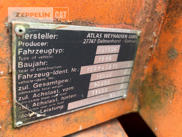 Atlas(Weyhausen) 1504 - Mobilbagger: das Bild 2 Atlas(Weyhausen) 1504 - Mobilbagger: das Bild 2