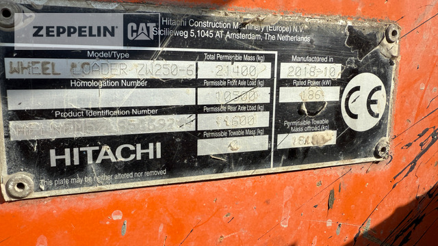 Hitachi ZW250-6 - Radlader: das Bild 5 Hitachi ZW250-6 - Radlader: das Bild 5