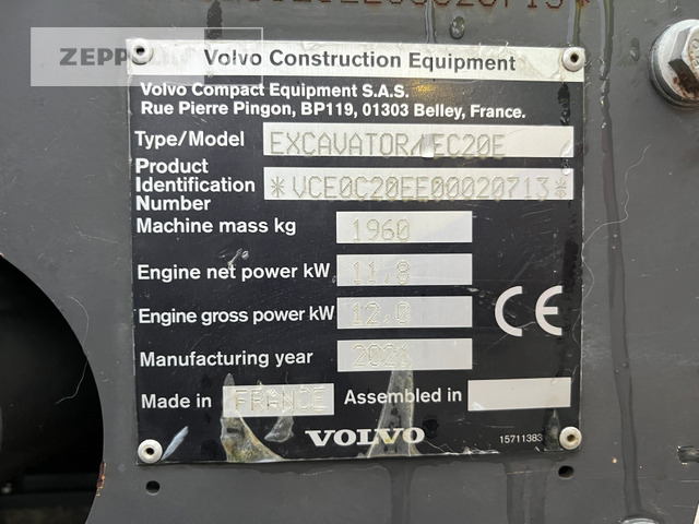 Minibagger Volvo EC20E: das Bild 8