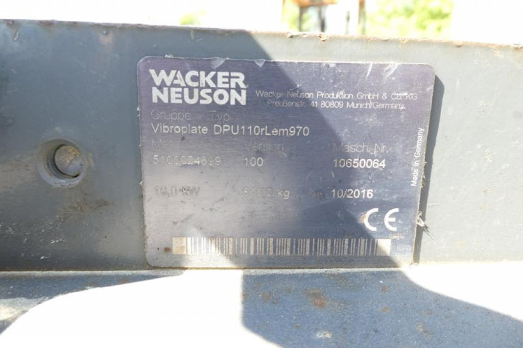 Wacker Neuson SE Rüttelplatte DPU 110rLem970 Baumaschine inkl. Fernbedienung - Rüttelplatte: das Bild 4 Wacker Neuson SE Rüttelplatte DPU 110rLem970 Baumaschine inkl. Fernbedienung - Rüttelplatte: das Bild 4