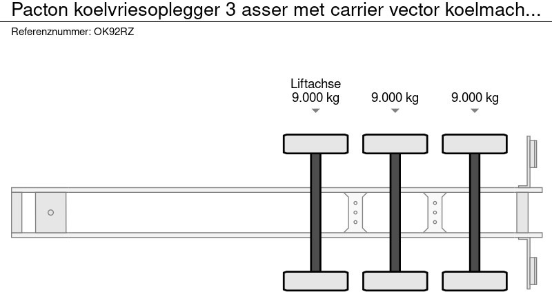 Kühlkoffer Auflieger Pacton koelvriesoplegger 3 asser met carrier vector koelmachine, stuuras..: das Bild 10